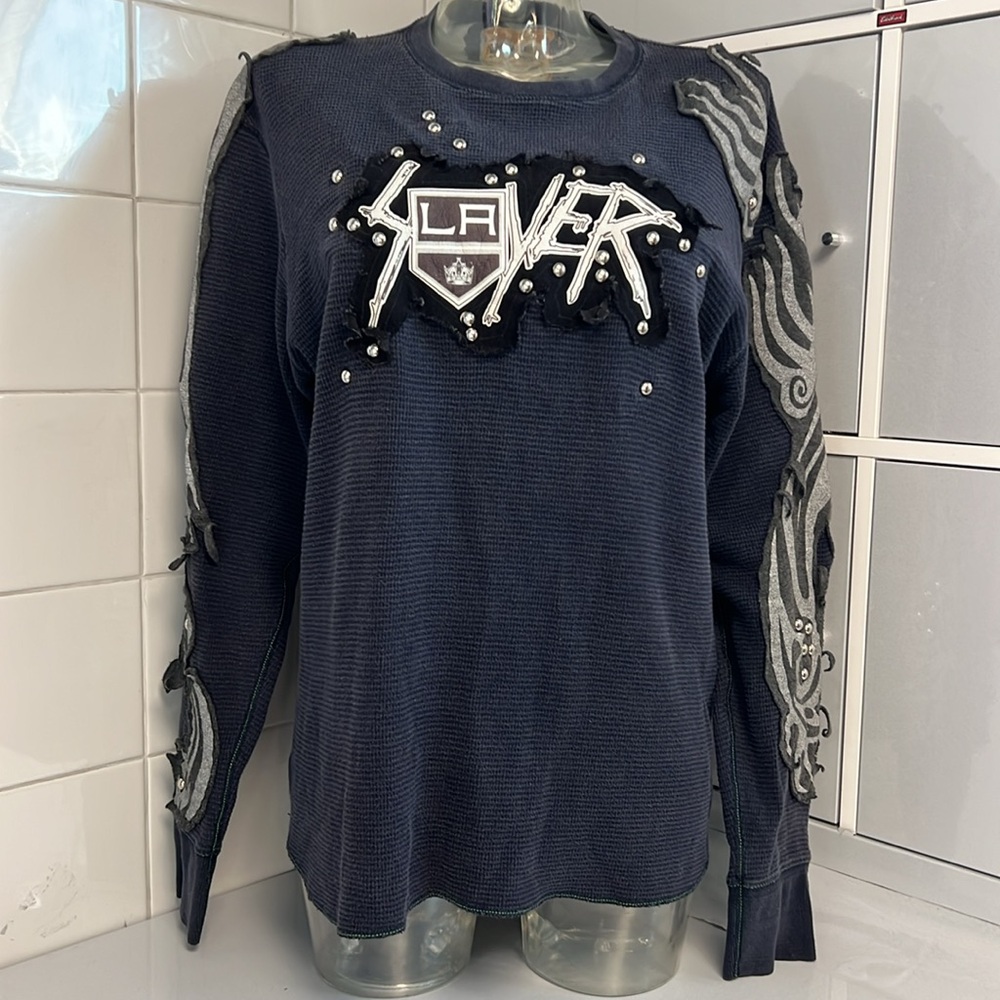 LA Kings X Slayer GAP Thermal Shirt Men XL EUC - Picture 9 of 12
